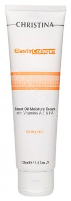 Christina Creams Elastin Collagen Carrot Oil Cream, 100 мл. Увлажняющий крем с морковным маслом для сухой кожи.